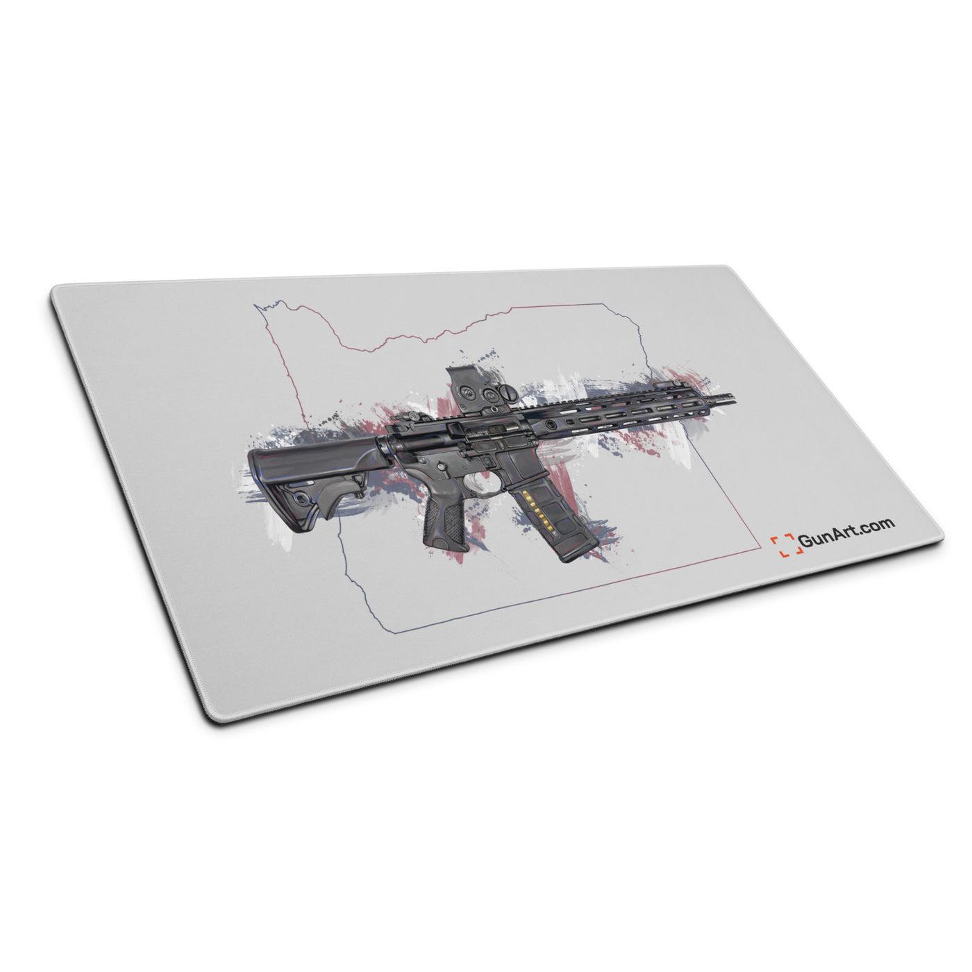 Defending Freedom - Oregon - AR-15 State Gaming Mouse Pad - Colored State