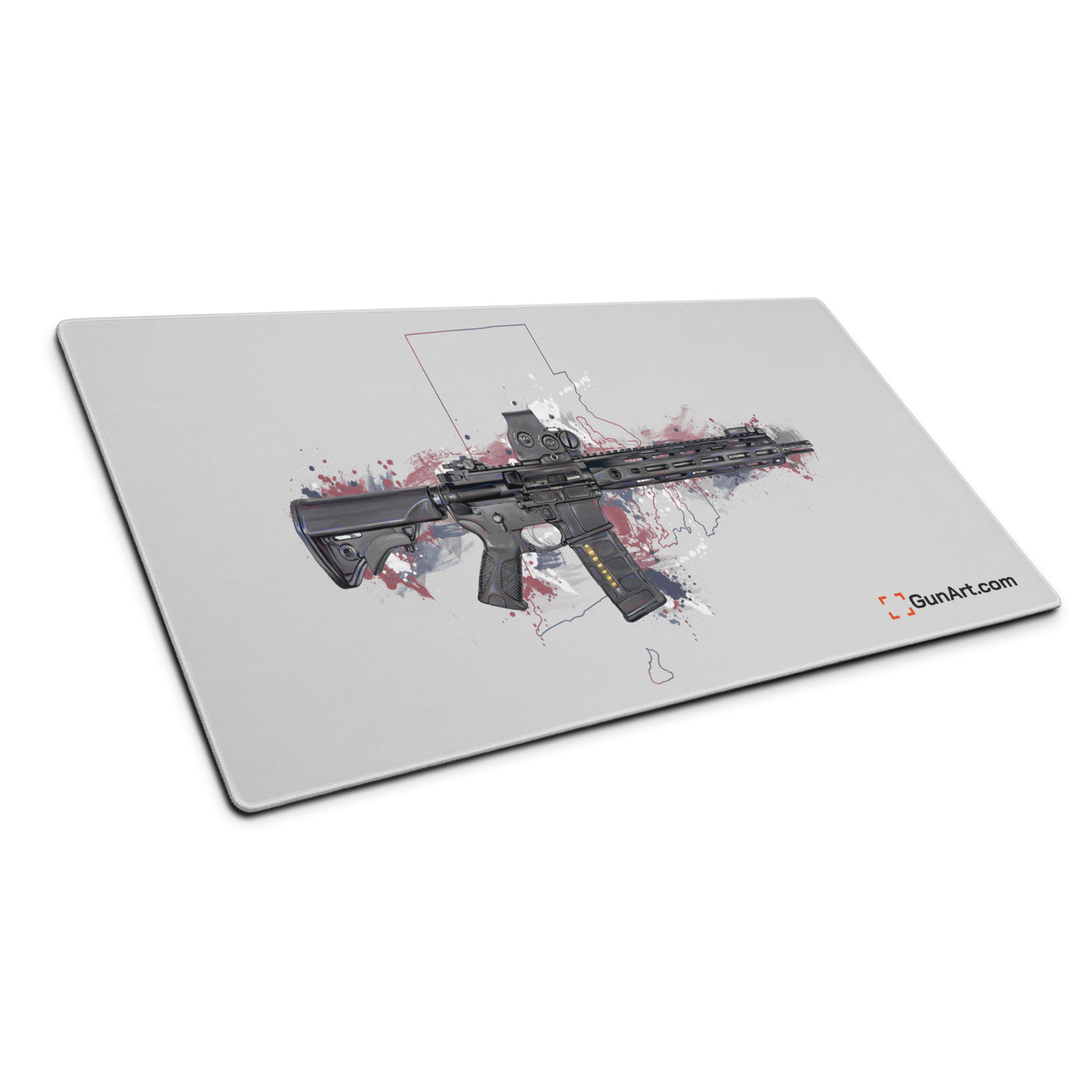 Defending Freedom - Rhode Island - AR-15 State Gaming Mouse Pad - Colored State