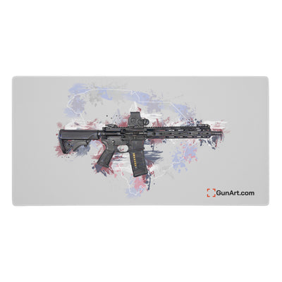 Defending Freedom - South Carollina - AR-15 State Gaming Mouse Pad - White State