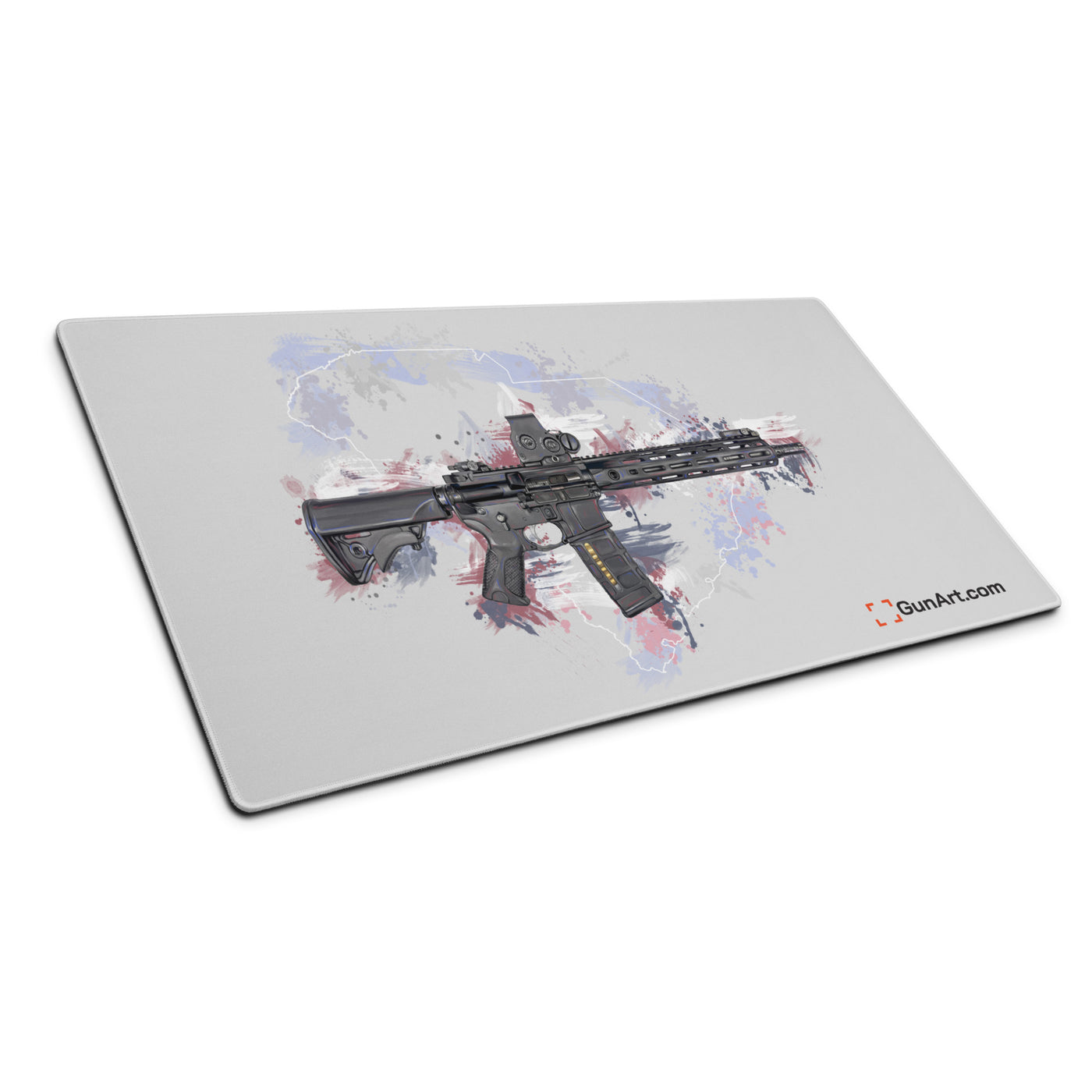 Defending Freedom - South Carollina - AR-15 State Gaming Mouse Pad - White State