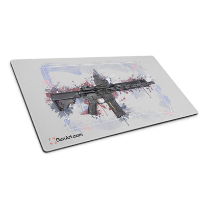 Defending Freedom - South Dakota - AR-15 State Gaming Mouse Pad - White State