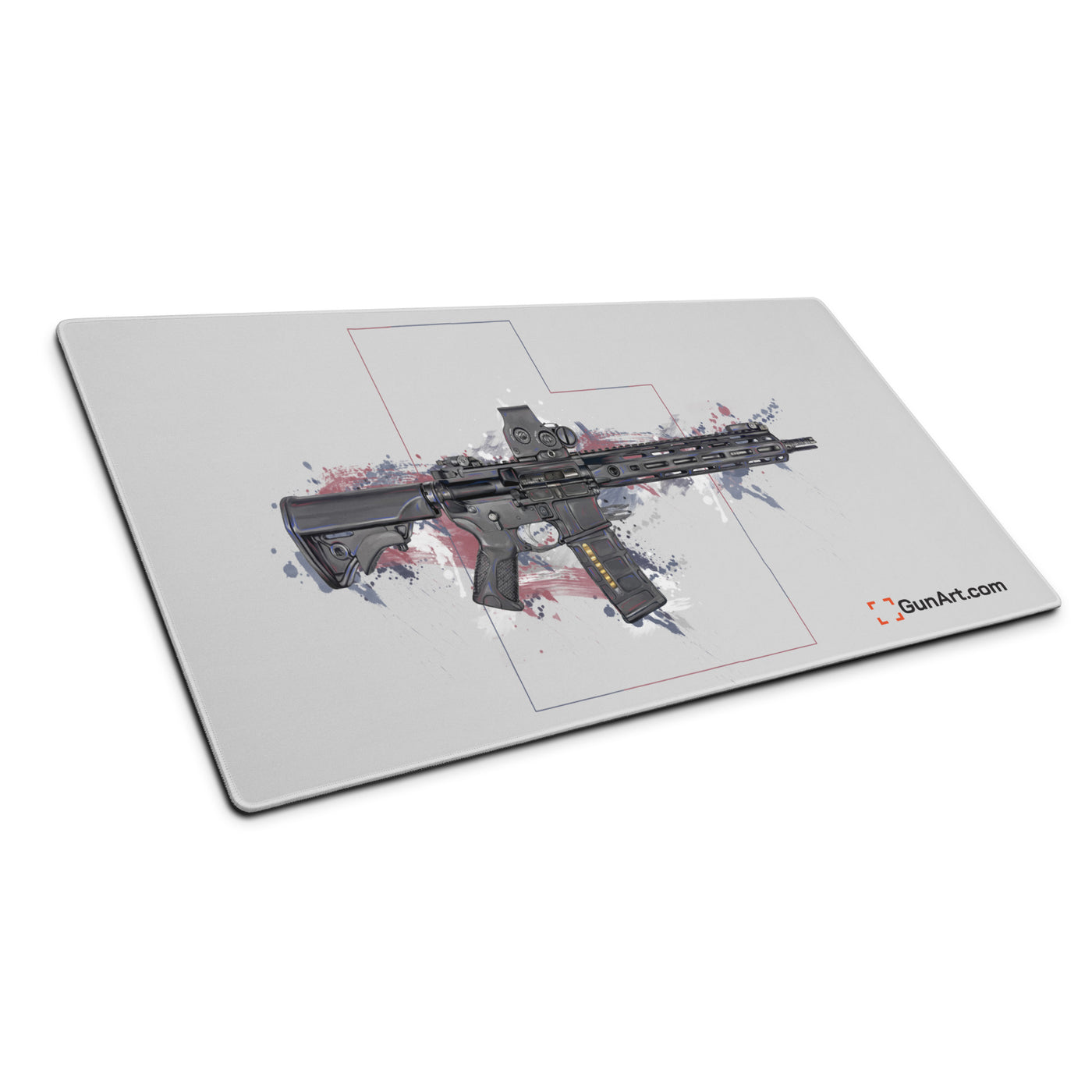 Defending Freedom - Utah - AR-15 State Gaming Mouse Pad - Colored State