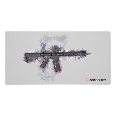Defending Freedom - Vermont - AR-15 State Gaming Mouse Pad - White State