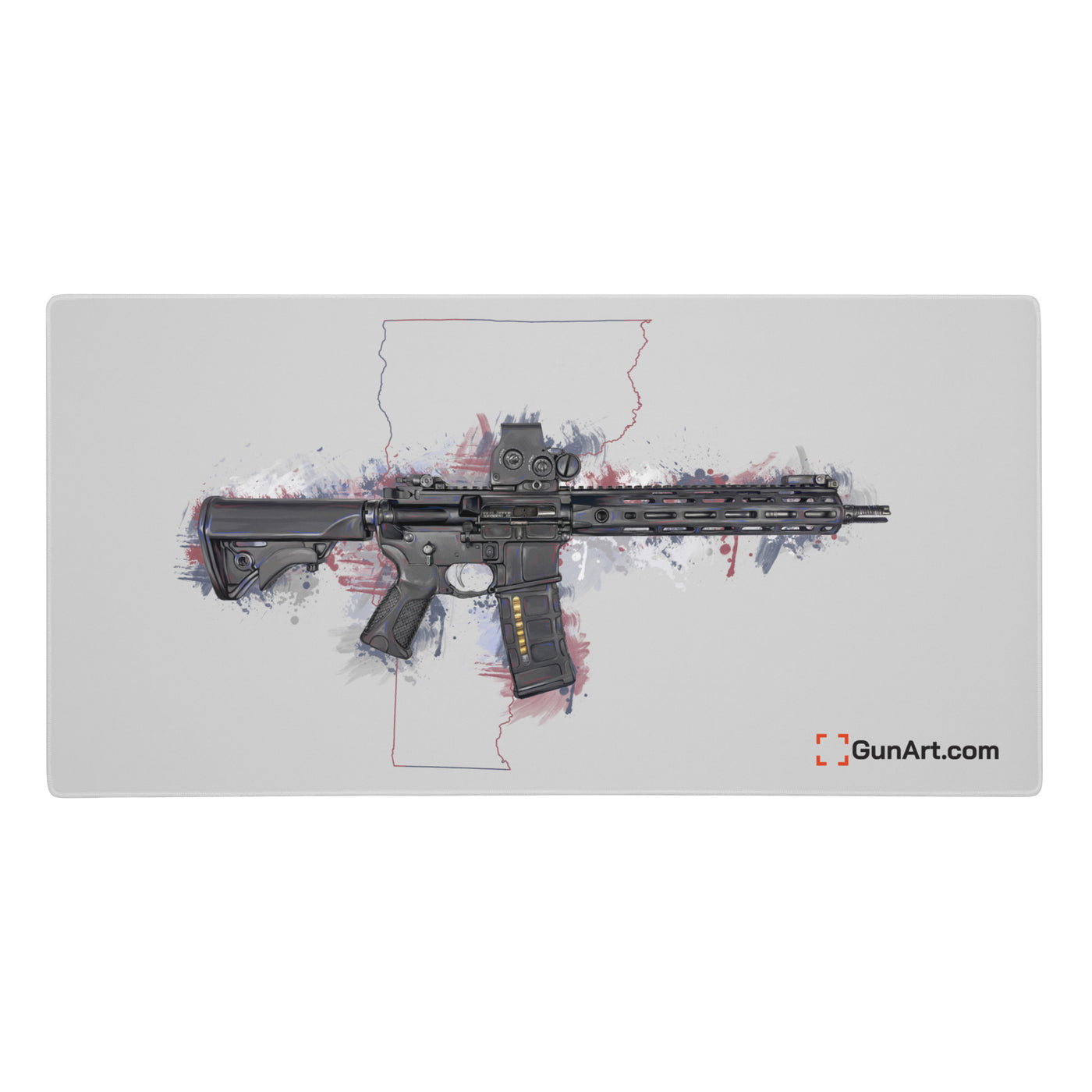 Defending Freedom - Vermont - AR-15 State Gaming Mouse Pad - Colored State