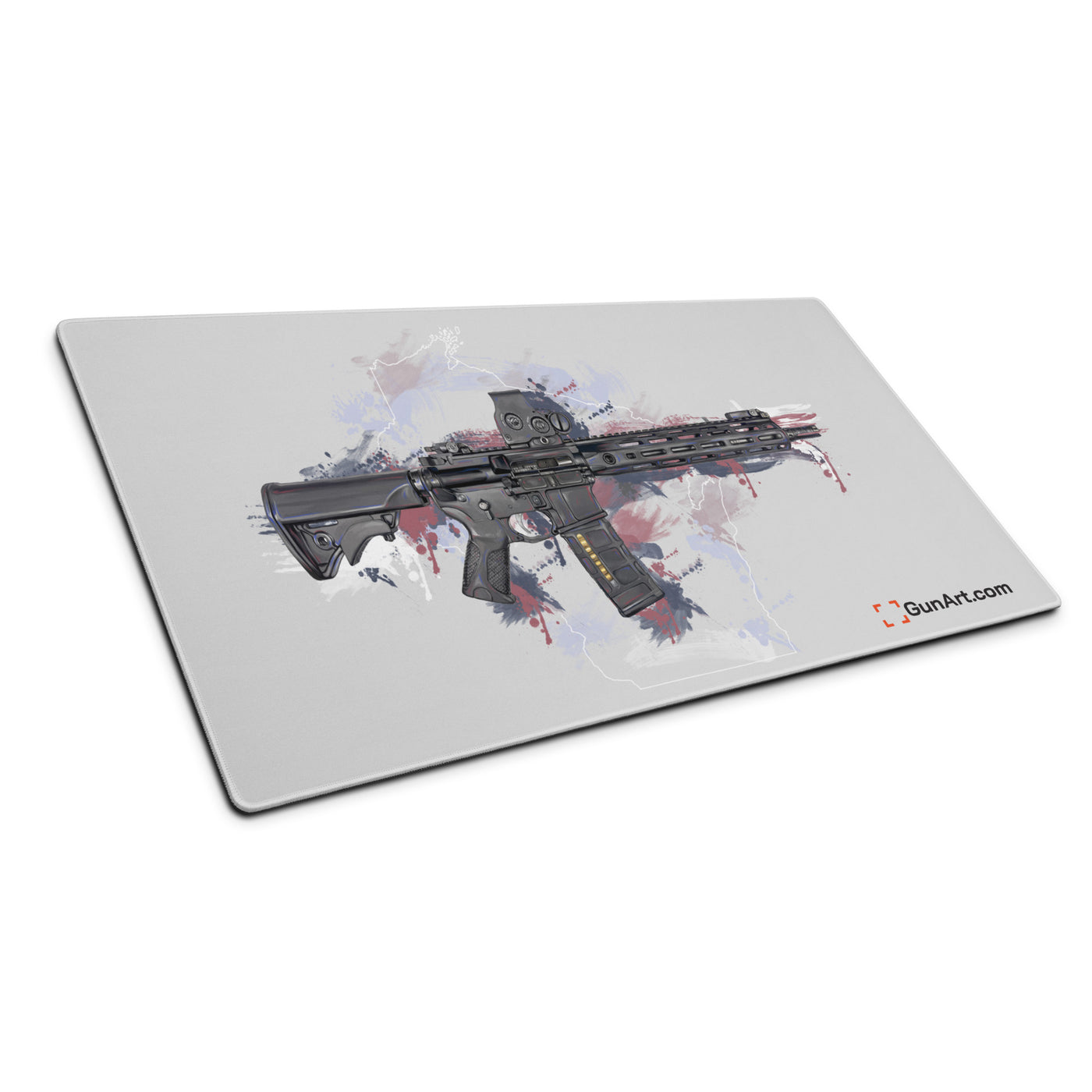 Defending Freedom - Wisconsin - AR-15 State Gaming Mouse Pad - White State