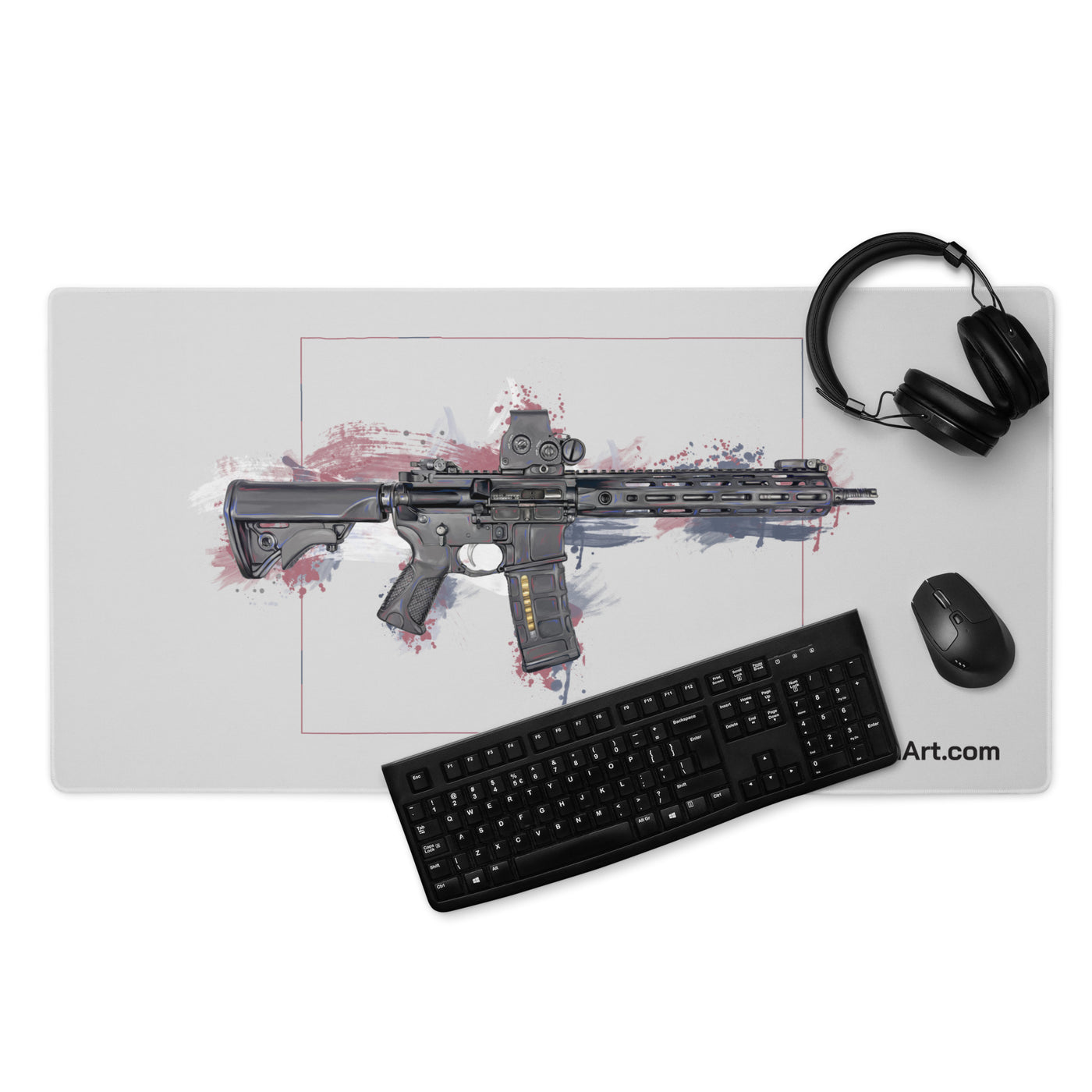 Defending Freedom - Wyoming - AR-15 State Gaming Mouse Pad - Colored State