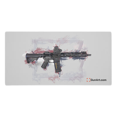 Defending Freedom - Wyoming - AR-15 State Gaming Mouse Pad - White State