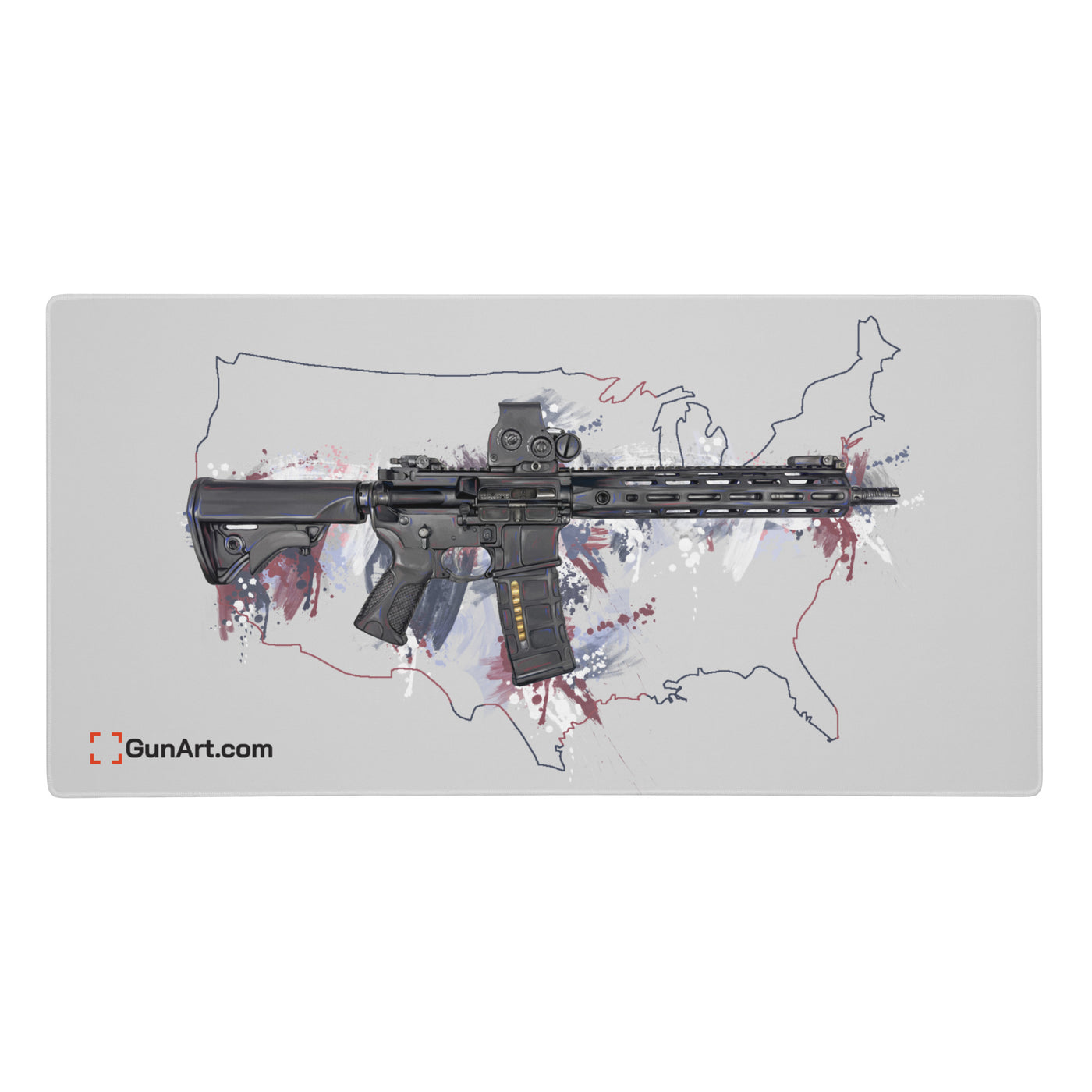Defending Freedom - United States - AR-15 State Gaming Mouse Pad - Colored State