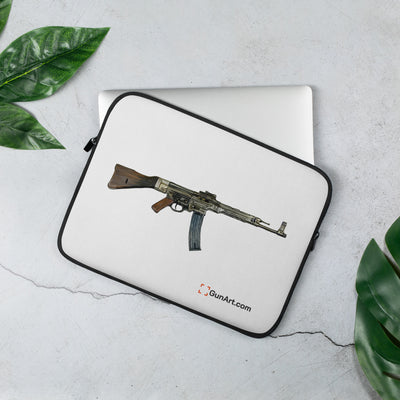 WWII German Assault Rifle Laptop Sleeve - Just The Piece - White Background