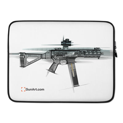 .45 Cal SMG Laptop Sleeve - Color Background