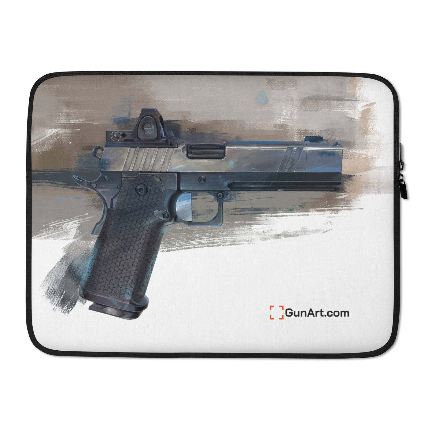 2011 Charlie Pistol Laptop Sleeve - Brown Background