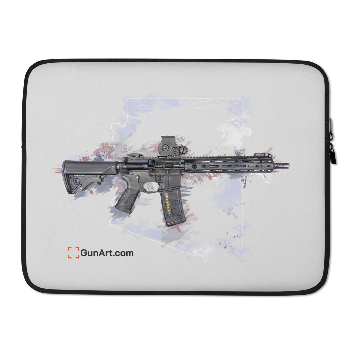 Defending Freedom - Arizona - AR-15 State Laptop Sleeve - White State