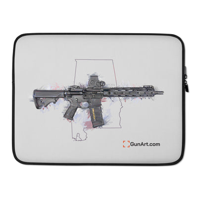 Defending Freedom - Alabama - AR-15 State Laptop Sleeve - Colored State