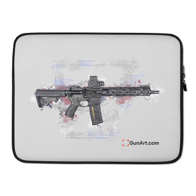 Defending Freedom - Akansas - AR-15 State Laptop Sleeve - White State