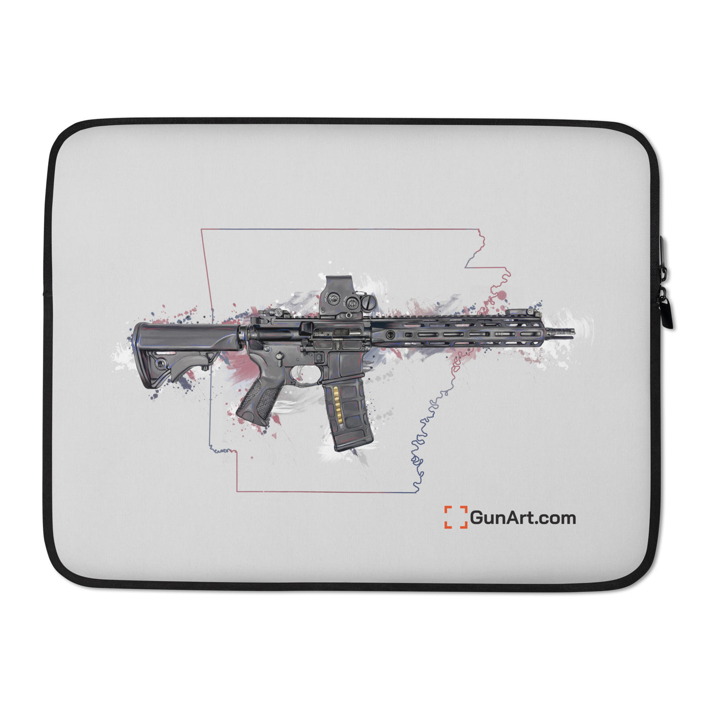 Defending Freedom - Arkansas - AR-15 State Laptop Sleeve - Colored State