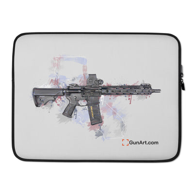Defending Freedom - California - AR-15 State Laptop Sleeve - White State