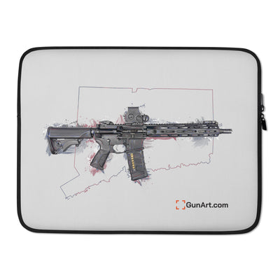 Defending Freedom - Connecticut - AR-15 State Laptop Sleeve - Colored State