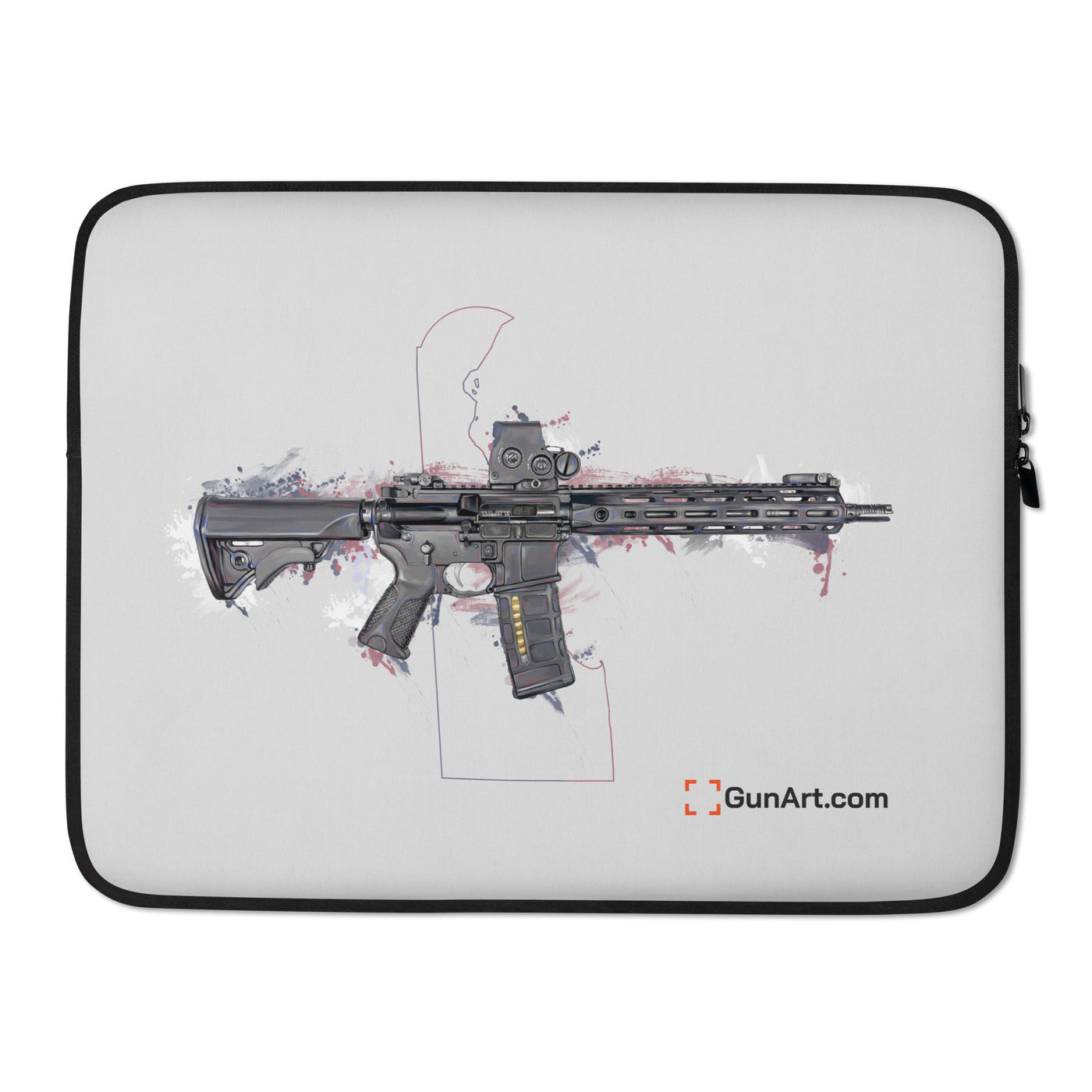 Defending Freedom - Delaware - AR-15 State Laptop Sleeve - Colored State
