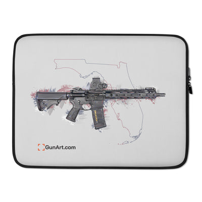 Defending Freedom - Florida - AR-15 State Laptop Sleeve - Colored State