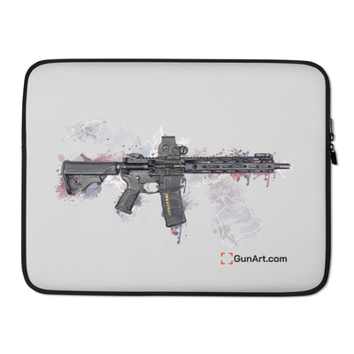 Defending Freedom - Hawaii - AR-15 State Laptop Sleeve - White State