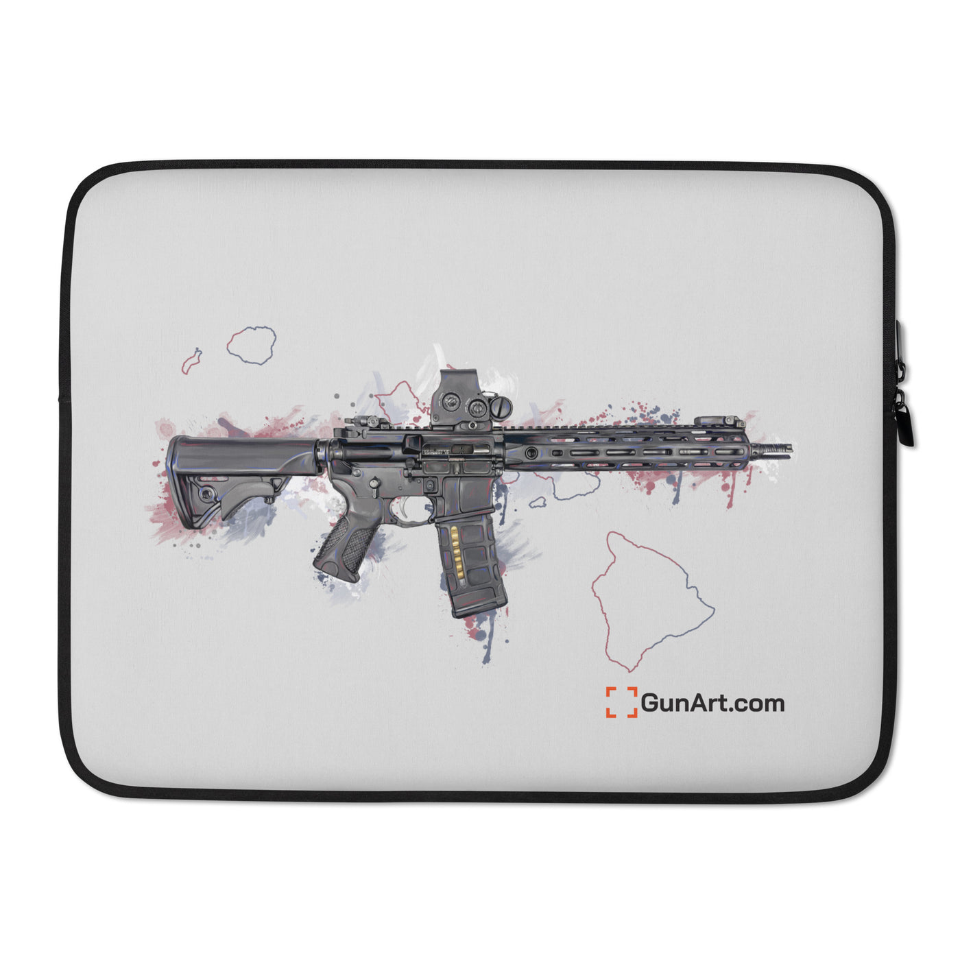 Defending Freedom - Hawaii - AR-15 State Laptop Sleeve - Colored State