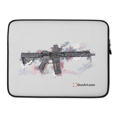 Defending Freedom - Kentucky - AR-15 State Laptop Sleeve - White State