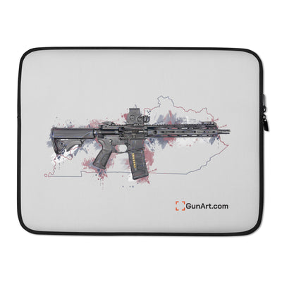 Defending Freedom - Kentucky - AR-15 State Laptop Sleeve - Colored State