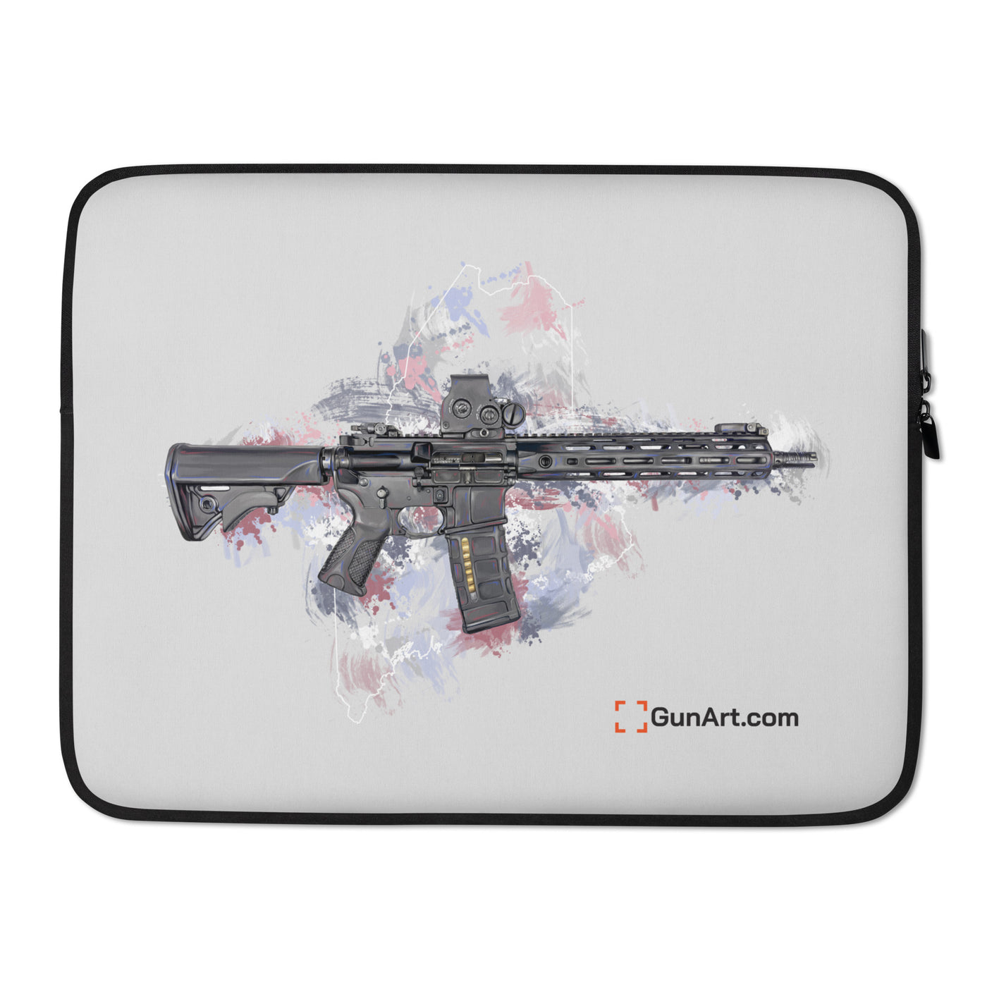 Defending Freedom - Maine - AR-15 State Laptop Sleeve - White State