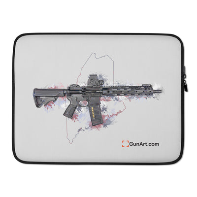 Defending Freedom - Maine - AR-15 State Laptop Sleeve - Colored State