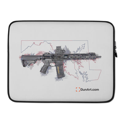 Defending Freedom - Maryland - AR-15 State Laptop Sleeve - Colored State