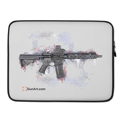 Defending Freedom - Missouri - AR-15 State Laptop Sleeve - White State