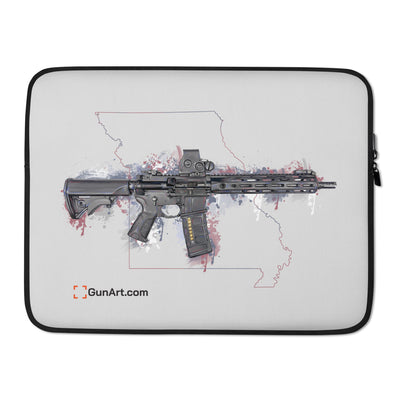 Defending Freedom - Missouri - AR-15 State Laptop Sleeve - Colored State