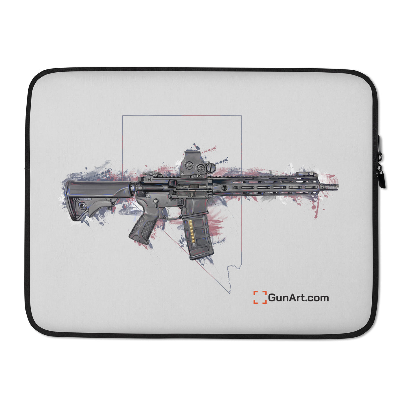 Defending Freedom - Nevada - AR-15 State Laptop Sleeve - Colored State