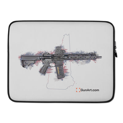 Defending Freedom - New Hampshire - AR-15 State Laptop Sleeve - Colored State