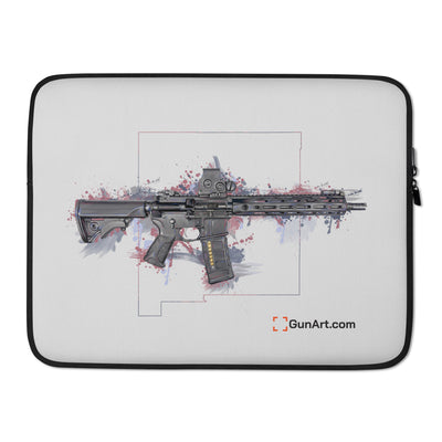 Defending Freedom - New Mexico - AR-15 State Laptop Sleeve - Colored State