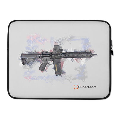 Defending Freedom - Oregon - AR-15 State Laptop Sleeve - White State