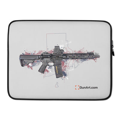 Defending Freedom - Rhode Island - AR-15 State Laptop Sleeve - Colored State
