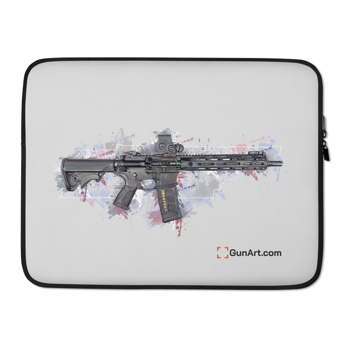 Defending Freedom - Tennessee - AR-15 State Laptop Sleeve - White State