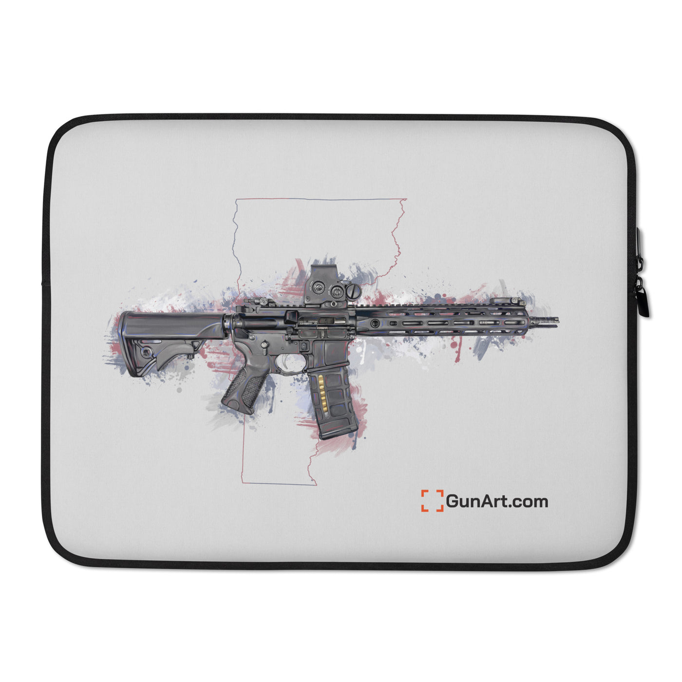 Defending Freedom - Vermont - AR-15 State Laptop Sleeve - Colored State