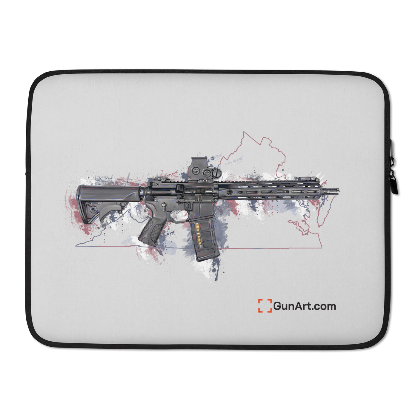 Defending Freedom - Virginia - AR-15 State Laptop Sleeve - Colored State