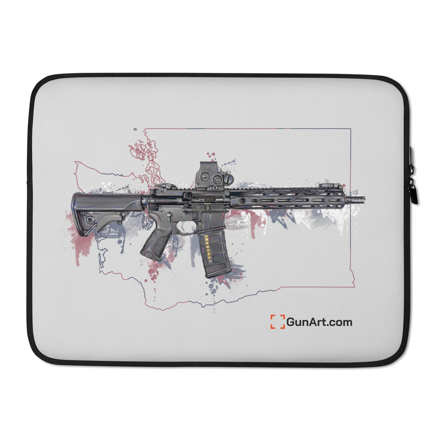 Defending Freedom - Washington - AR-15 State Laptop Sleeve - Colored State