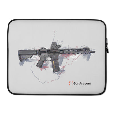 Defending Freedom - West Virginia - AR-15 State Laptop Sleeve - Colored State
