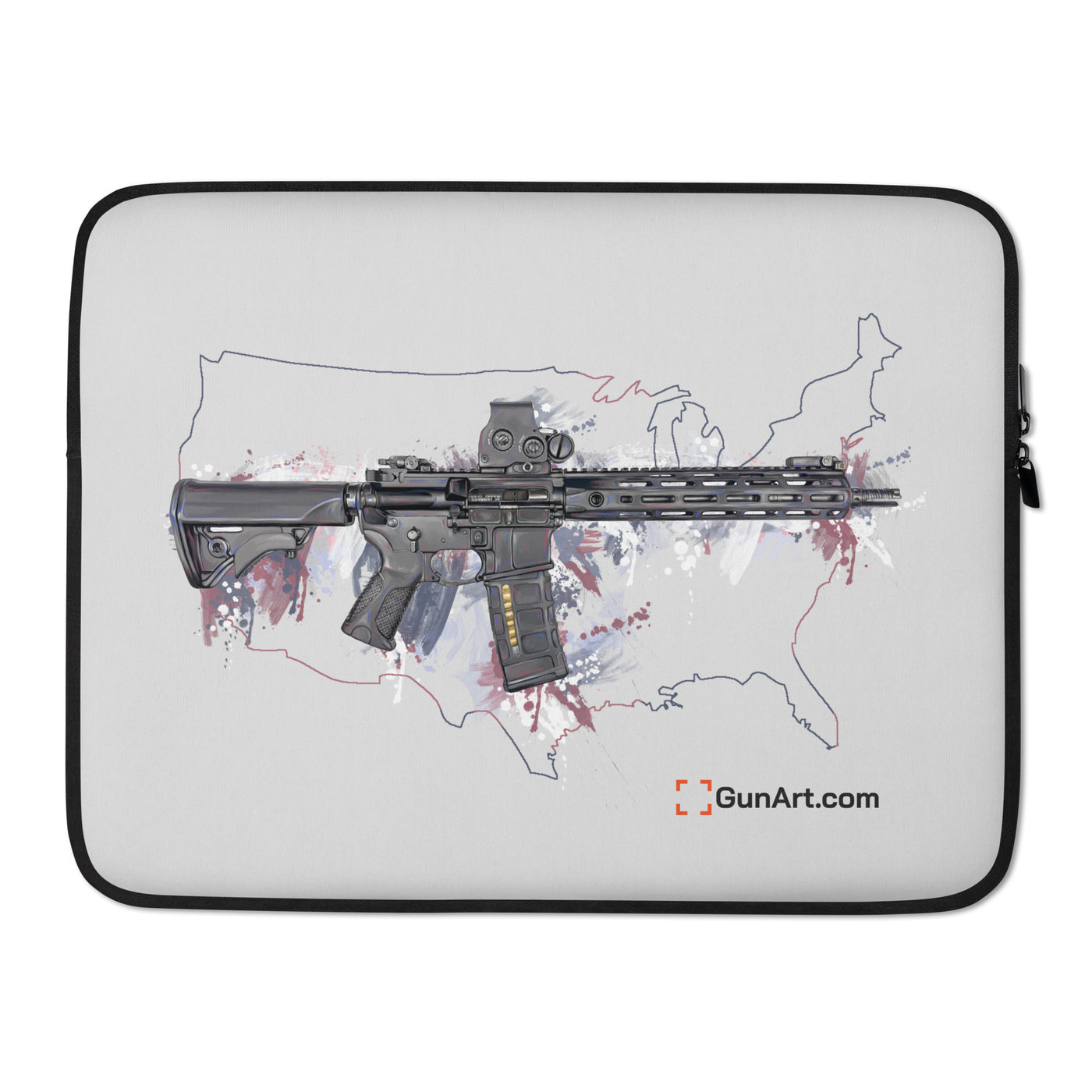 Defending Freedom - United States - AR-15 State Laptop Sleeve - Colored State