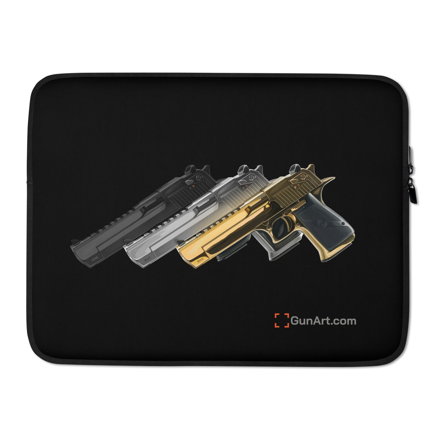 Super Power Pistol Trio Laptop Sleeve - Just The Piece - Black Background