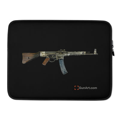 WWII German Assault Rifle Laptop Sleeve - Just The Piece - Black Background