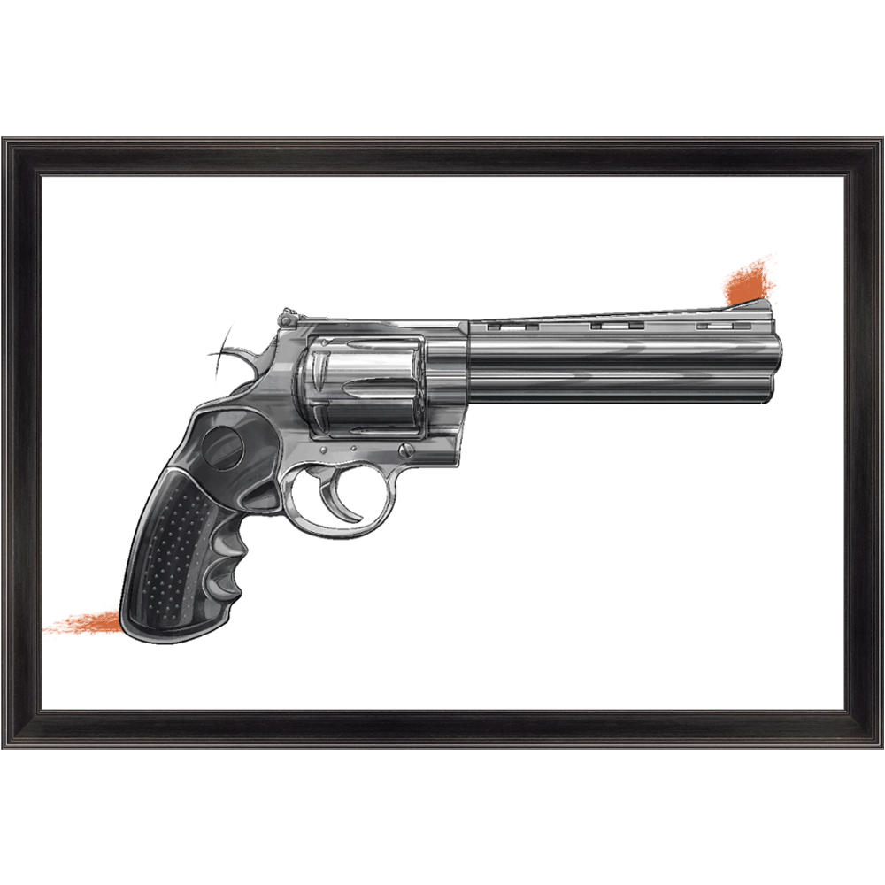 Stainless .44 Mag Revolver Painting - Just The Piece