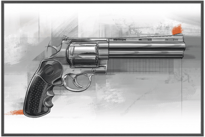 Stainless .44 Mag Revolver Painting