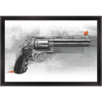 Stainless .44 Mag Revolver Painting