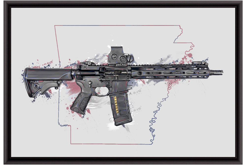 Defending Freedom - Arkansas- AR-15 State Painting