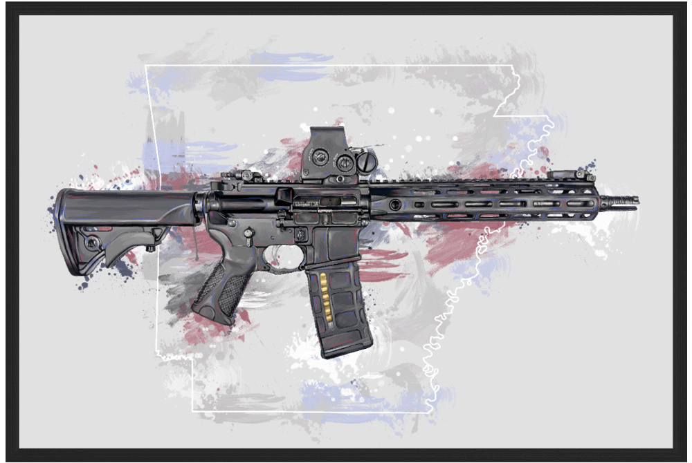 Defending Freedom - Arkansas- AR-15 State Painting
